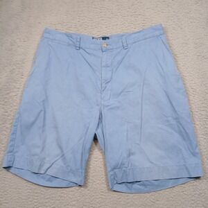 Polo Ralph Lauren Shorts Mens 36 Light Blue Chino Flat Front Zip Fly Casual